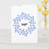 Logo Star Wreath Carte de vacances professionnelle (Fleur jaune)