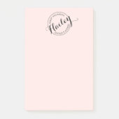 Logo Stempel Makeup en Roze Post-it® Notes (Voorkant)