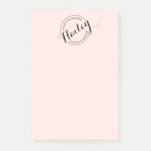 Logo Stempel Makeup en Roze Post-it® Notes