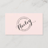 Logo Stempel Makeup en Roze Visitekaartje (Voorkant)