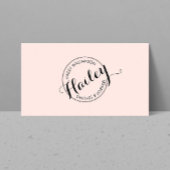 Logo Stempel Makeup en Roze Visitekaartje