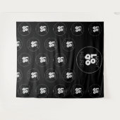 Logo Step and Repeat Zwarte Photobooth Achtergrond Wandkleed (Voorkant (horizontaal))