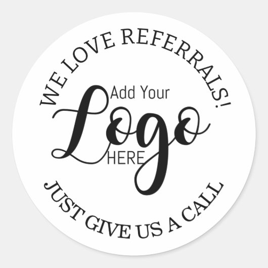 Logo sticker bedankt dat u een klein bedrijf onder (Voorkant)