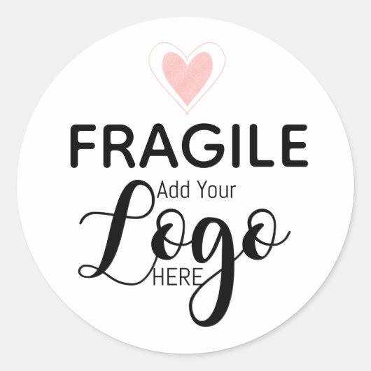 Logo-sticker fragiel ronde sticker (Voorkant)