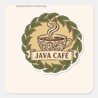 Logo Sticker voor Oude Koffiezaak - Op Maat Gemaak