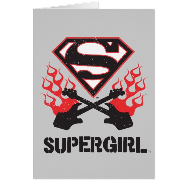 Logo Supergirl Black Flaming Guitares (Devant)