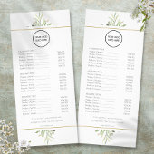 Logo sur mesure Green 2 Side Service Menu