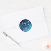 Logo sur mesure Merci / Site Web Stickers bleu feu (Enveloppe)