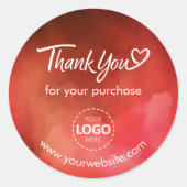 Logo sur mesure Merci / Site Web Stickers Rouge (Devant)