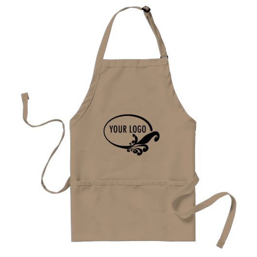 Logo sur mesure Uniforme en tablier Khaki Apron av (Devant)
