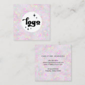 logo sur pastel opal minéral carte de visite (Devant / Derrière)