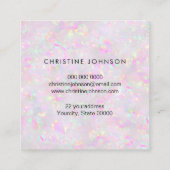 logo sur pastel opal minéral carte de visite (Dos)