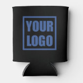 Logo Swap-Sjabloon dubbelzijdig zwart Blikjeskoeler (Voorkant)
