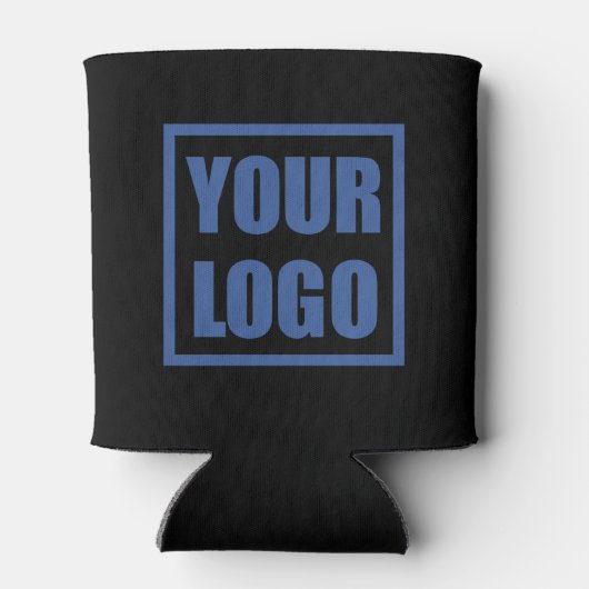 Logo Swap-Sjabloon dubbelzijdig zwart Blikjeskoeler (Achterkant)