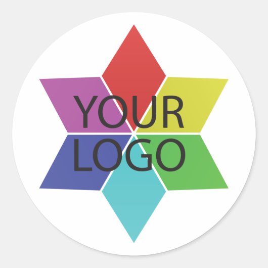 logo Symbool Bedrijfspromotie Ronde Sticker (Voorkant)