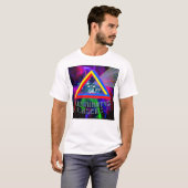 Logo T-Shirt blanc des lasers Illuminatus (Devant entier)