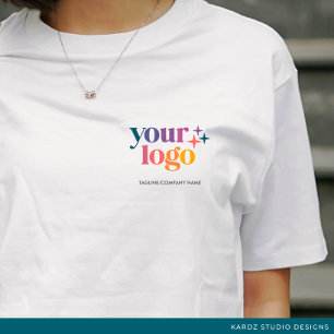 Logo T-shirt met eigen tekst voor personeel