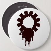 Logo tandwielen ronde button 6,0 cm (Voorkant /achterkant)