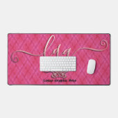 Logo Tartan-LGA rose Hibiscus Wavy en Sangrie (Clavier et souris)