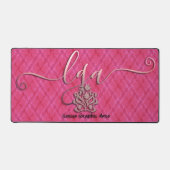 Logo Tartan-LGA rose Hibiscus Wavy en Sangrie (Recto)