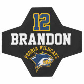 Logo Team Soccer - Or, Bleu et Blanc (Plat)