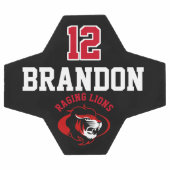 Logo Team Soccer - Rouge, Noir et Blanc (Plat)