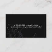 Logo Tech Modern | Carte de visite de carte de cir (Dos)