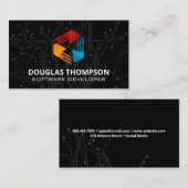 Logo technique | Carte de visite de carte de circu (Devant / Derrière)