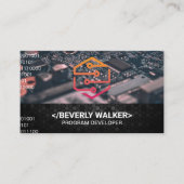 Logo technique | Carte de visite de code binaire (Devant)