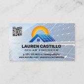 Logo technique du panneau solaire | Carte de visit (Devant)
