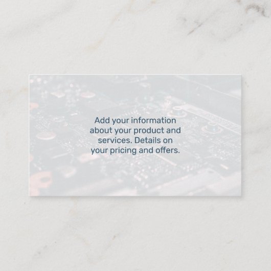 Logo technique | Matériel de carte de circuits (Dos)