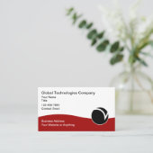 Logo technologique Carte de visite unique (Debout devant)