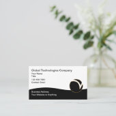 Logo technologique Carte de visite unique (Debout devant)