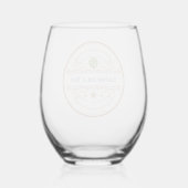 Logo & Tekst Aangepaste Wijn Glas (Achterkant)