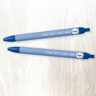 Logo Tekst Blue Business Branding Promotioneel Blauwe Inkt Pen