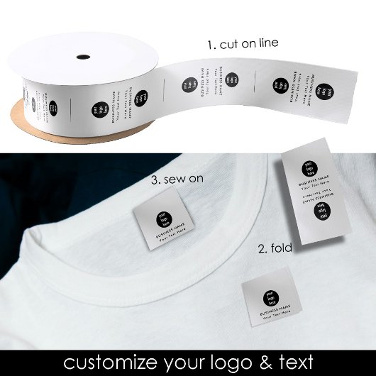 Logo & Tekst Kledinglabels Naai op Naailabel Lint