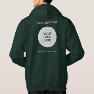 Logo Tekst Mannen bos groene Sjabloon dubbelzijdig Hoodie