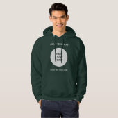 Logo Tekst Mannen bos groene Sjabloon dubbelzijdig Hoodie (Voorkant volledig)
