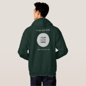 Logo Tekst Mannen bos groene Sjabloon dubbelzijdig Hoodie (Achterkant volledig)