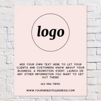 Logo Tekst Promotionele Business Blush Pink