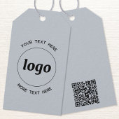 Logo Tekst QR Code Blue Business Prijs of Cadeaulabel