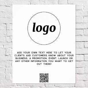 Logo Tekst QR Code Promotie Zakelijk Poster