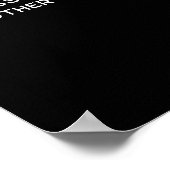 Logo Tekst QR Code Promotie Zakelijk Zwart Poster (Hoek)