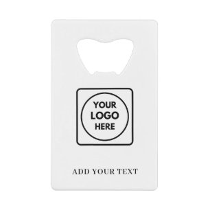 Logo Tekst QR Code Zakelijke Creditcard Ontwerp Kredietkaart Flessenopener