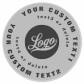 Logo Tekst, vinylcirkelvenster Zakelijke bumper Sticker (Voorkant)