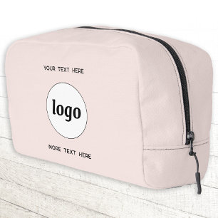 Logo Tekst Zakelijke Promotie Branding Blush Roze Toilettasje