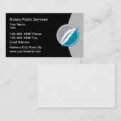 Logo Template Notary Public Business Card Design Visitekaartje (Voorkant / Achterkant)