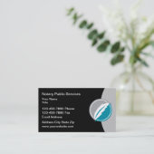 Logo Template Notary Public Business Card Design Visitekaartje (Staand voorkant)