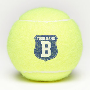 Logo tennisbal cadeauset met monogram op maat tennisballen