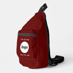 Logo Text Business Promotional Branding Bourgogne Sling Bag